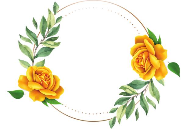 flowers circle frame boundary  svg vector cut file