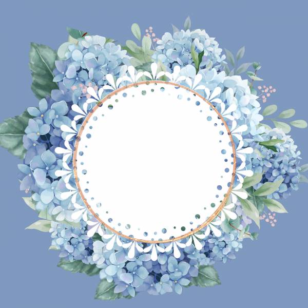 flowers wreath frame floral frame  svg vector cut file