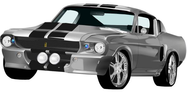 ford mustang roadster sports car  svg vector cut file