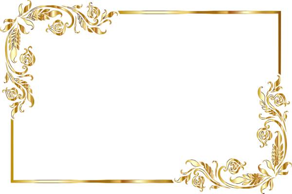 frame border gold line art  svg vector cut file