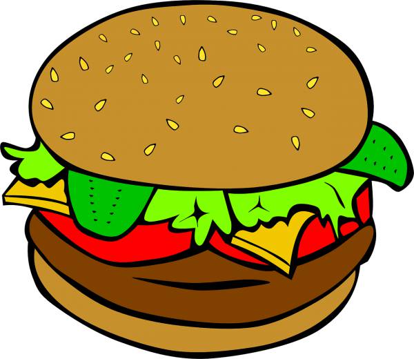 hamburger cheeseburger fast food  svg vector cut file