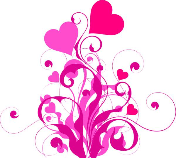 hearts love pink red happiness  svg vector cut file