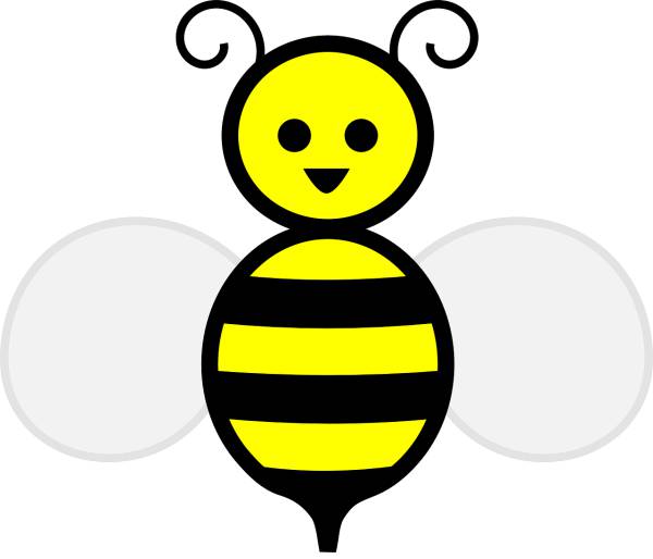 honey bee stripes wings curly  svg vector cut file