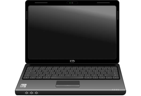 laptop notebook computer black  svg vector cut file