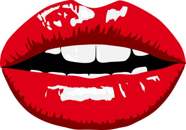 lips lipstick mouth red teeth  svg vector cut file