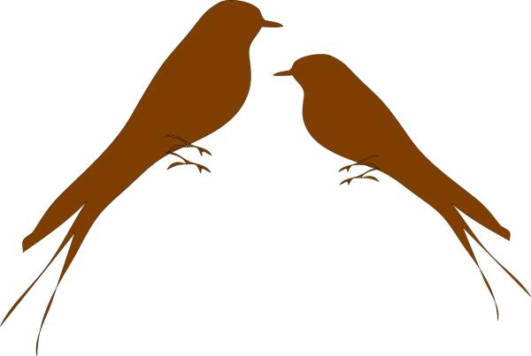 martins swallows birds brown love  svg vector cut file