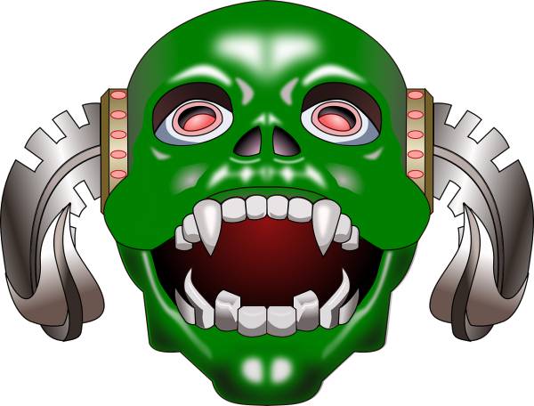 monster mask alien horror devil  svg vector cut file