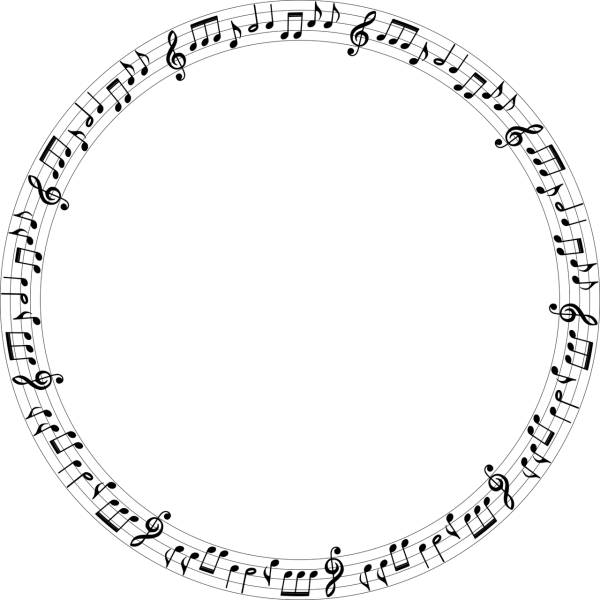 musical circle round design sound  svg vector cut file