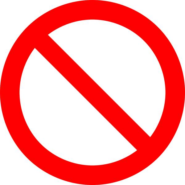 no symbol forbidden prohibited  svg vector cut file