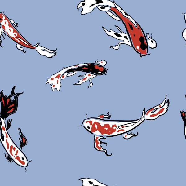 pattern fish carp koi koi carp  svg vector cut file
