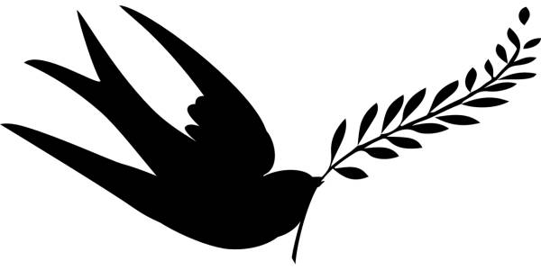 peace swallow bird silhouette  svg vector cut file