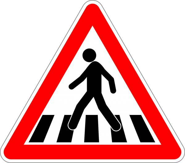 pedestrian crossing traffic sign  svg vector cut file