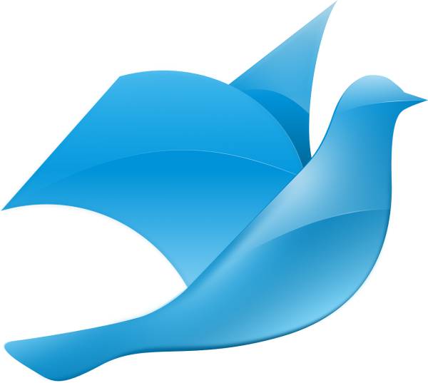 pigeon dove bird glossy blue  svg vector cut file