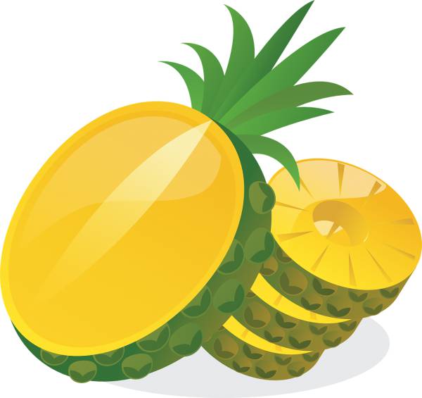 pineapple fruit food sliced fruit  svg vector cut file