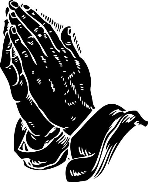 praying hands religion halo faith  svg vector cut file