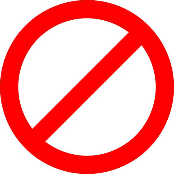 prohibited forbidden no banned  svg vector cut file
