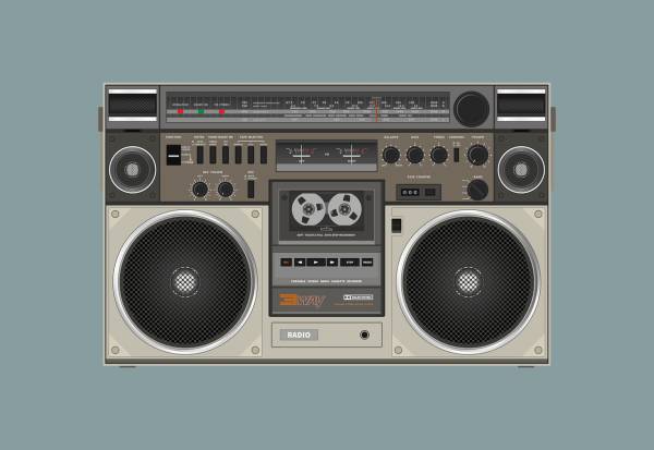 radio cassette speaker sound audio  svg vector cut file