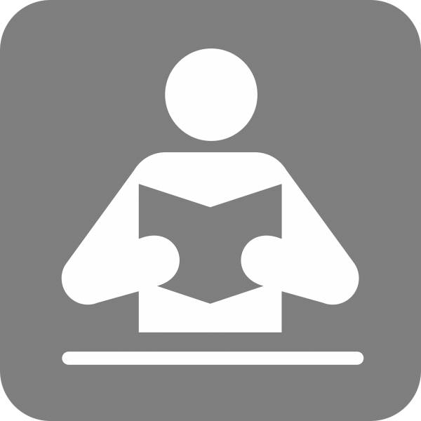 reading book symbol icon reader  svg vector cut file
