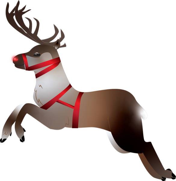 reindeer caribou rudolph isolated  svg vector cut file