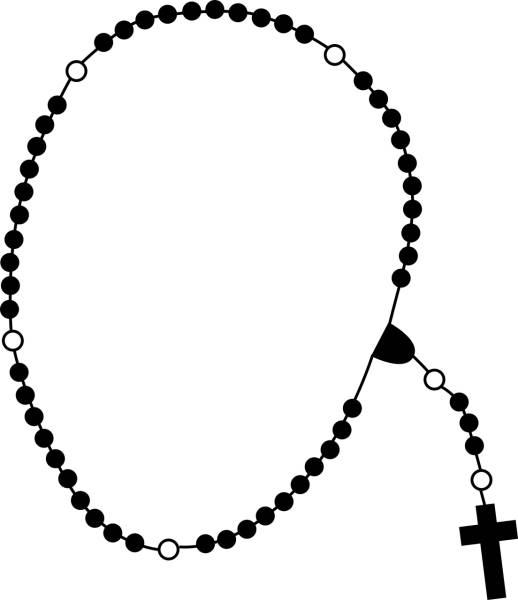 rosary prayer christianity catholic  svg vector cut file