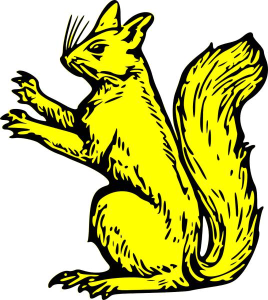 shield squirrel gold coat arms  svg vector cut file