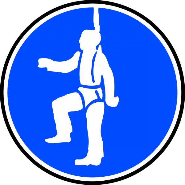 sign wear safety harness obligatory  svg vector cut file