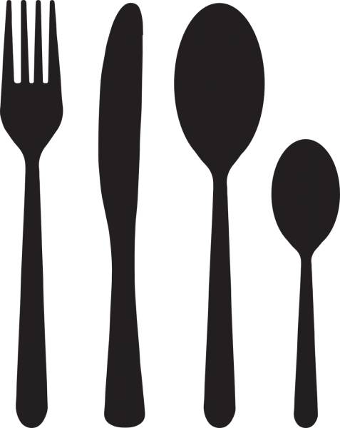 silverware fork knife spoon  svg vector cut file