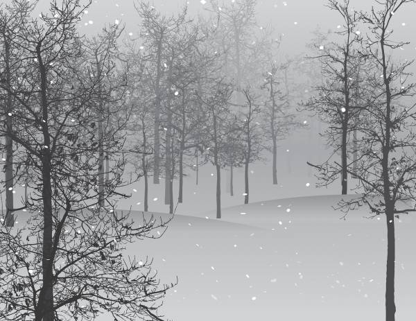 snow scene trees isolated cold  svg vector cut file