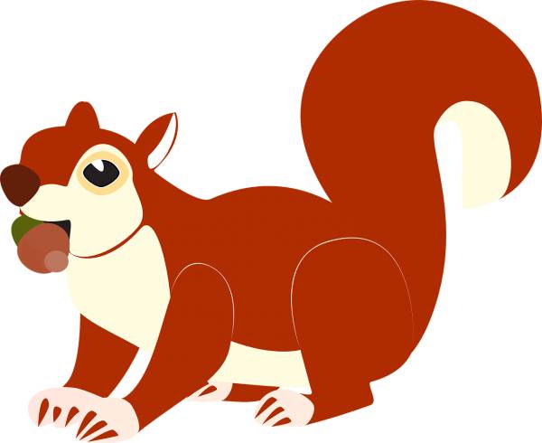 squirrel acorn forest mammal  svg vector cut file