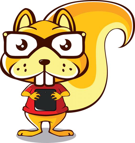 squirrel cartoon mascot cute  svg vector cut file