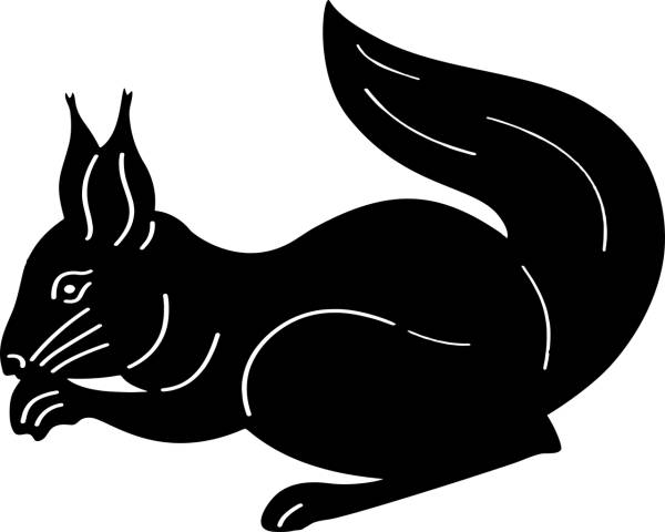 squirrel rodent animal silhouette  svg vector cut file
