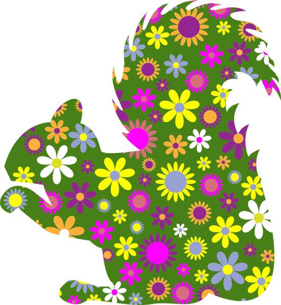 squirrel rodent furry animal  svg vector cut file