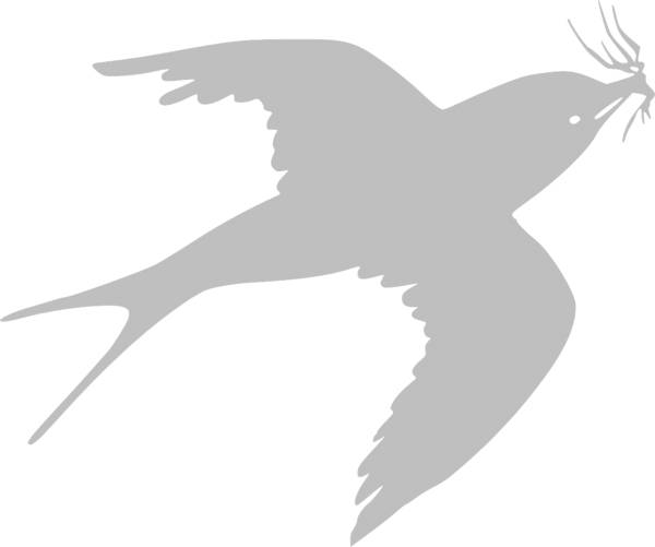 swallow bird flying grey animal  svg vector cut file