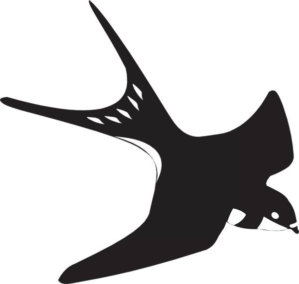 swallow martin bird fly wings  svg vector cut file
