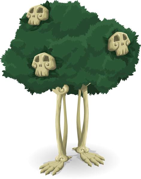 tree skeleton bones halloween  svg vector cut file