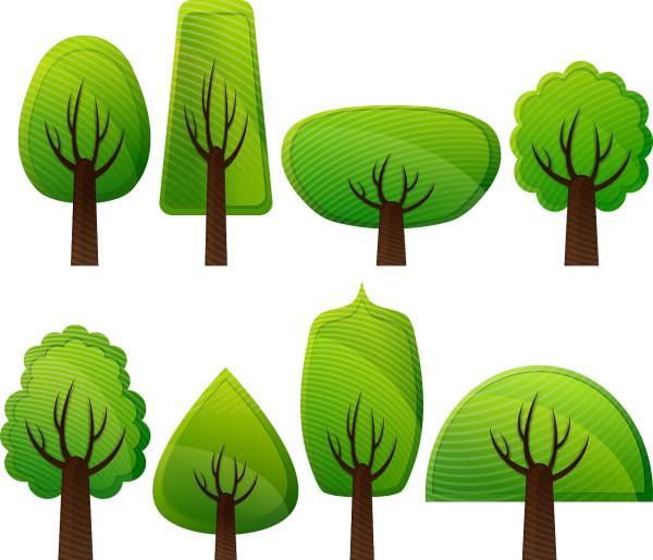 trees woods forest deciduous trees  svg vector cut file