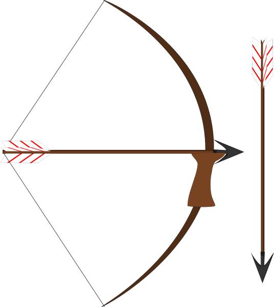 arrow bow weapon medieval weapon  svg vector cut file