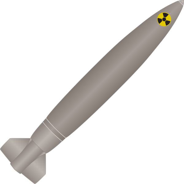 atomic bomb nuclear missile rocket  svg vector cut file