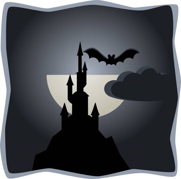 bat castle spooky halloween  svg vector cut file