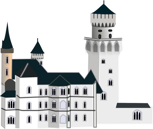 castle chateau medieval middle ages  svg vector cut file