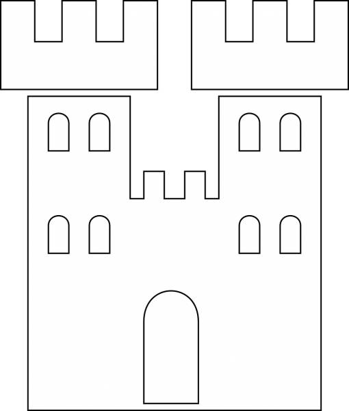 castle towers timber windows  svg vector cut file