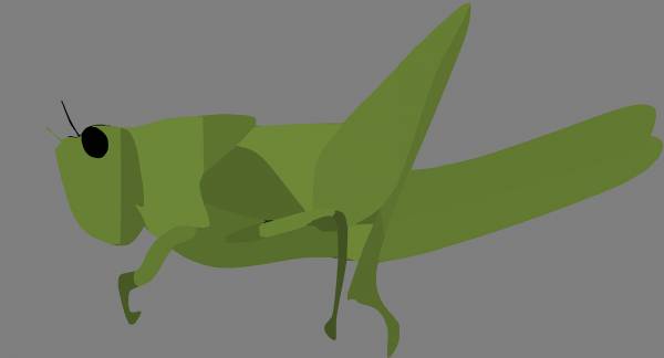 grasshopper insect green animal  svg vector cut file