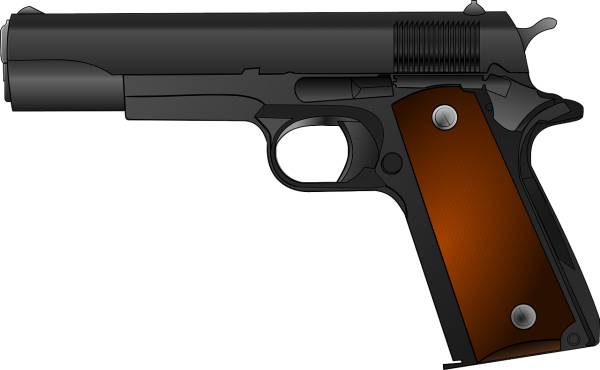 gun weapon pistol handgun army  svg vector cut file