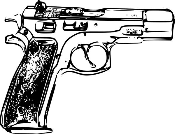 handgun firearm pistol gun  svg vector cut file