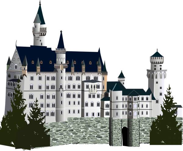 neuschwanstein castle  svg vector cut file