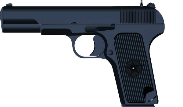 pistol gun army semi automatic  svg vector cut file