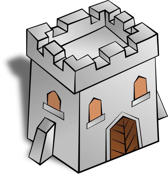 tower building square castle  svg vector cut file