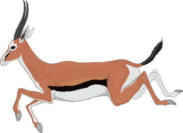 antelope running leaping animal  svg vector cut file