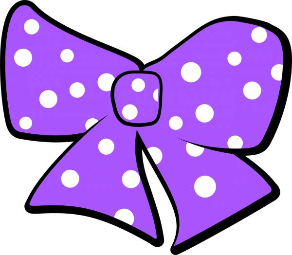 bow polka dots purple ribbon  svg vector cut file