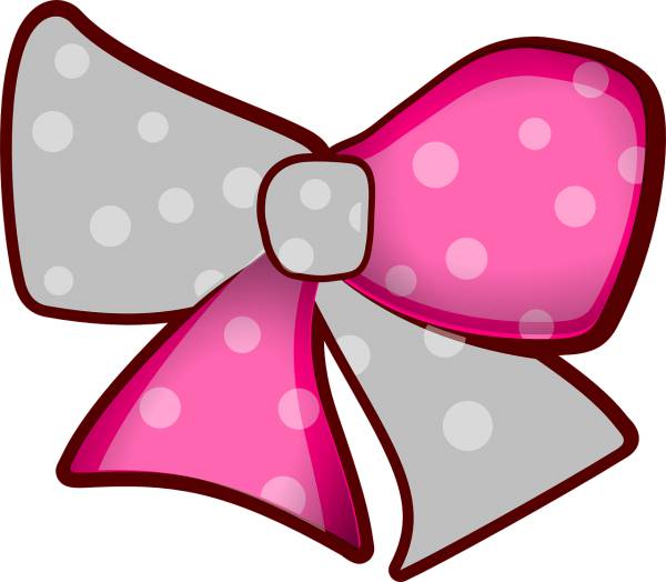 bow ribbon polka dots decoration  svg vector cut file